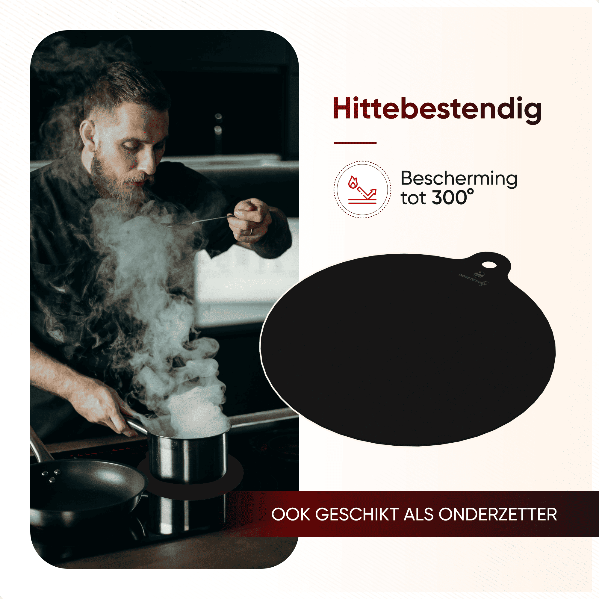 Induktionsmatten-Set mit 4 Stück – Marmor-Design – verschiedene Größen