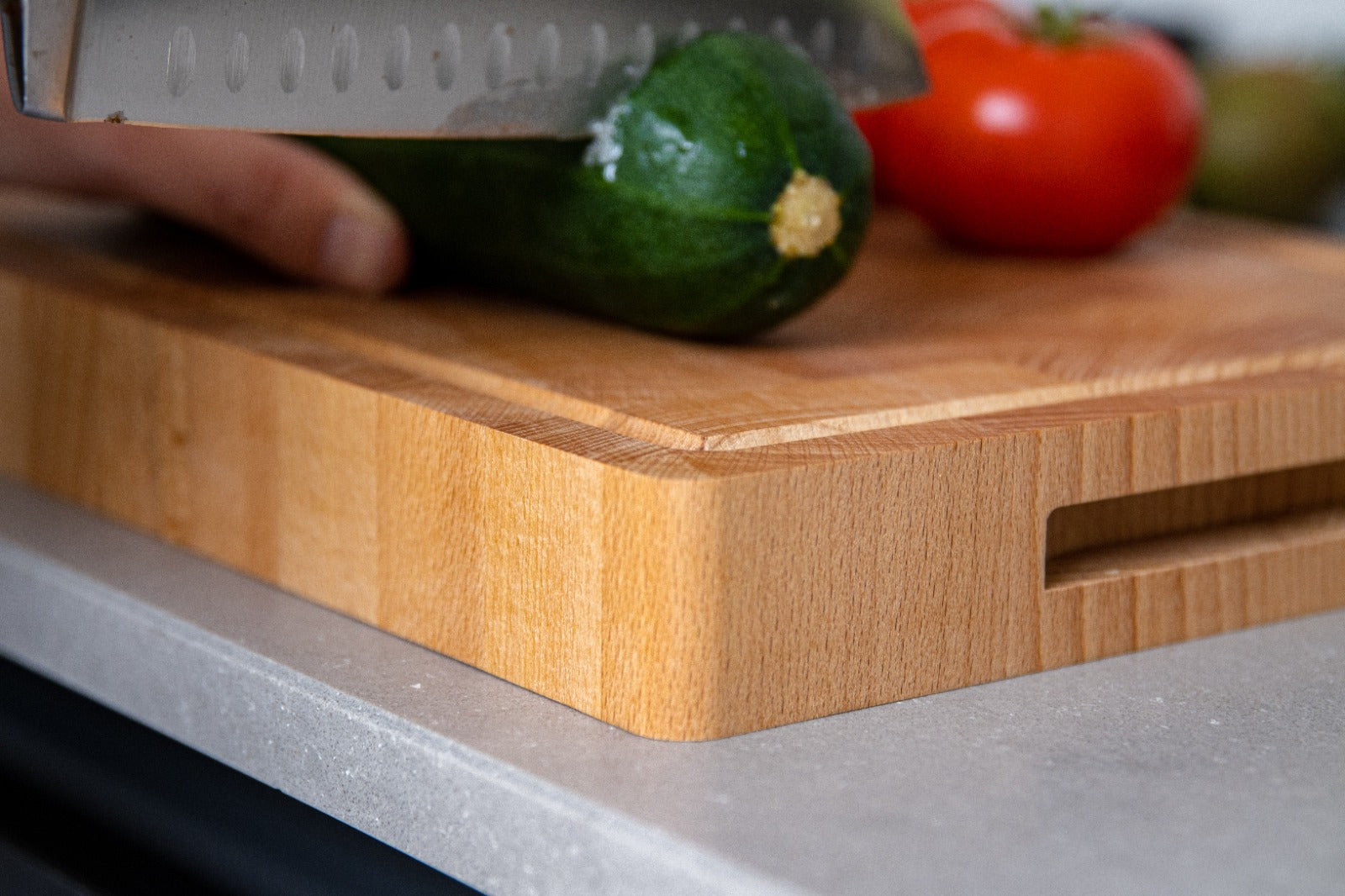 Snijplank met handgrepen - Proffesioneel - Hakblok - Beukenhouten - 36×26 cm