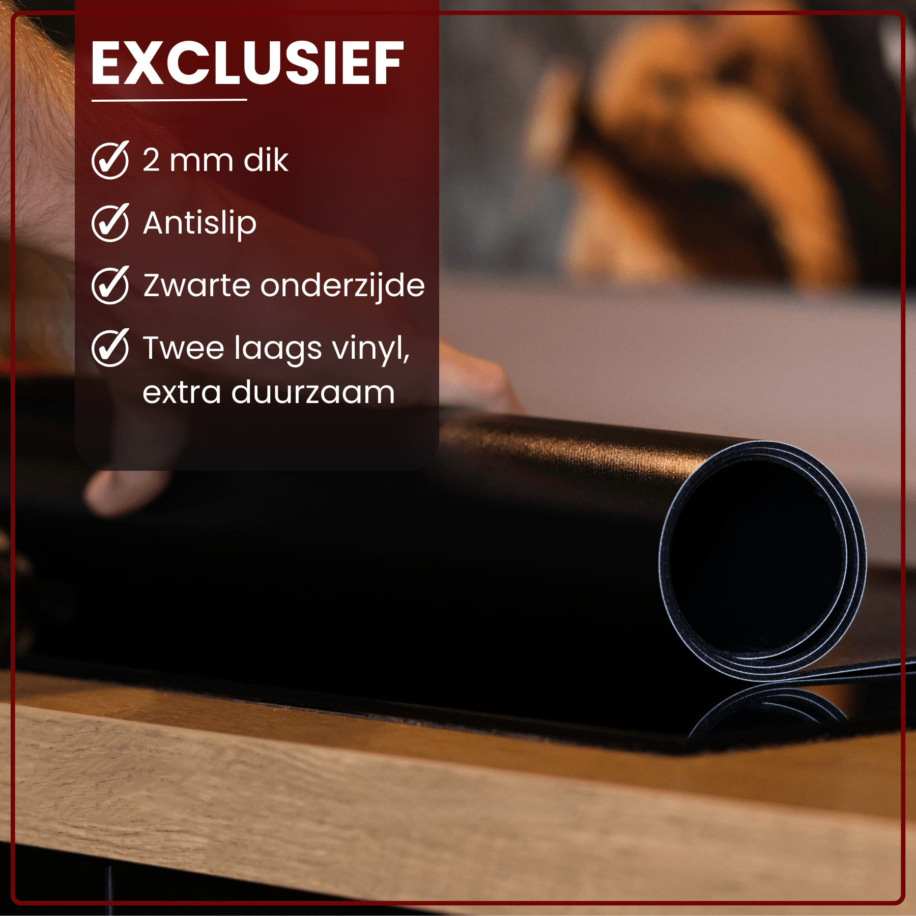 Inductiebeschermer - Beton - Subtiele textuur - Donkergrijs - Inductie Maatje