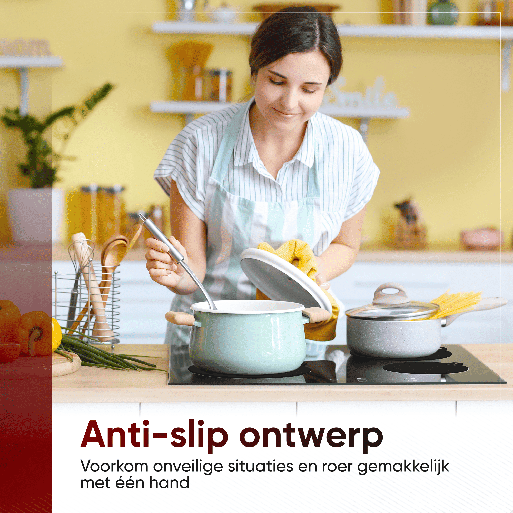 Induktionsmatten-Set mit 4 Stück – Marmor-Design – verschiedene Größen