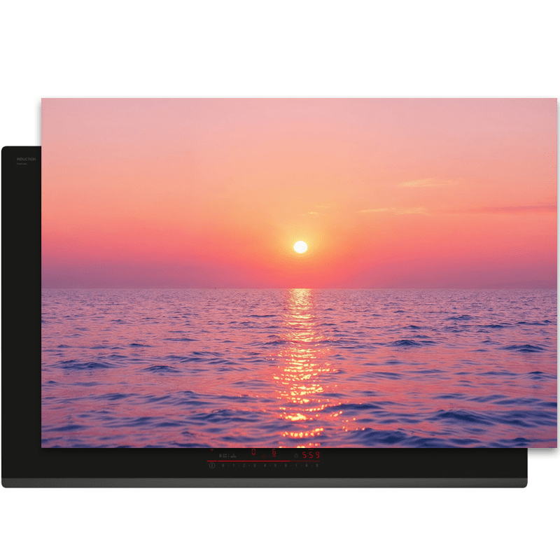 Inductiebeschermer - Zee & Strand - Rustig - Roze Horizon - Inductiebeschermer