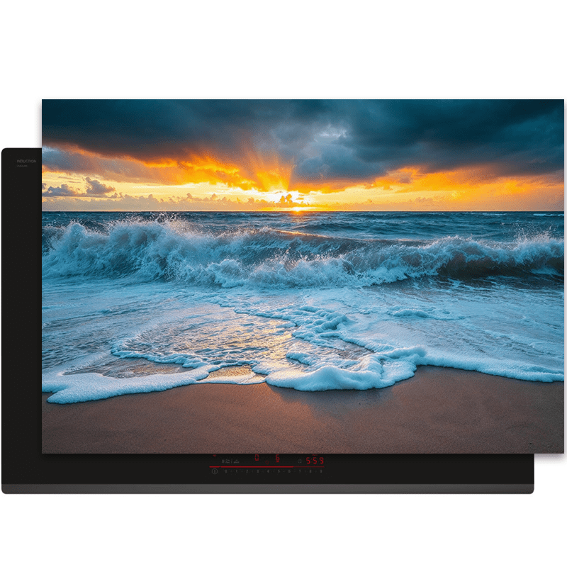 Inductiebeschermer - Zee & Strand - Vrede - Zonsopkomst boven Zee - Inductiebeschermer
