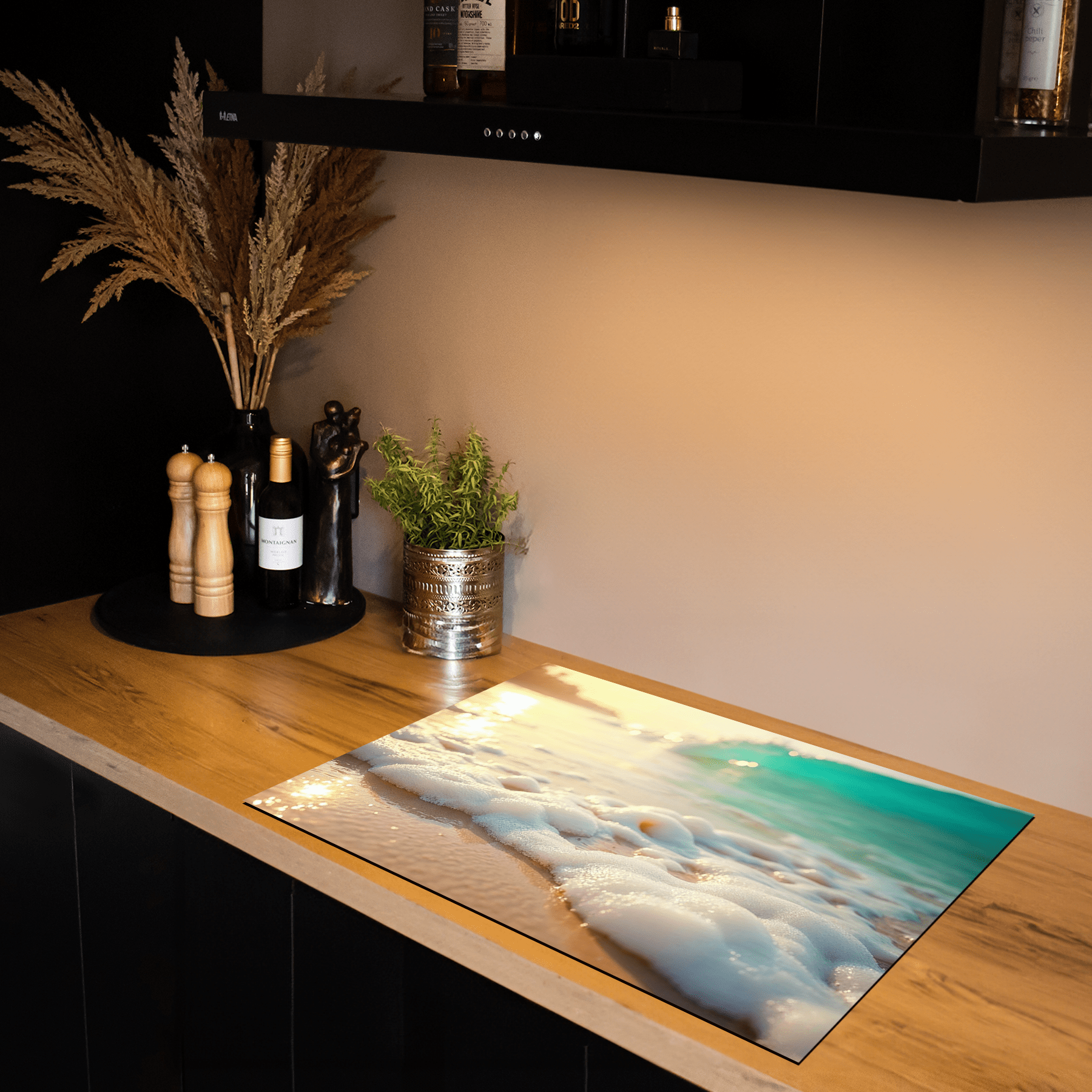Inductiebeschermer - Zee & Strand - Chill - Zeepsop en Zand - Inductiebeschermer