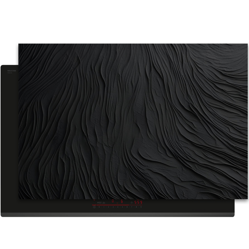 Inductiebeschermer - Abstract - Duinen - Zwart - Inductie Maatje
