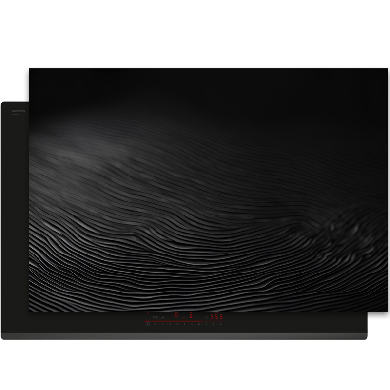 Inductiebeschermer - Abstract - Titanium - Zwart - Inductie Maatje