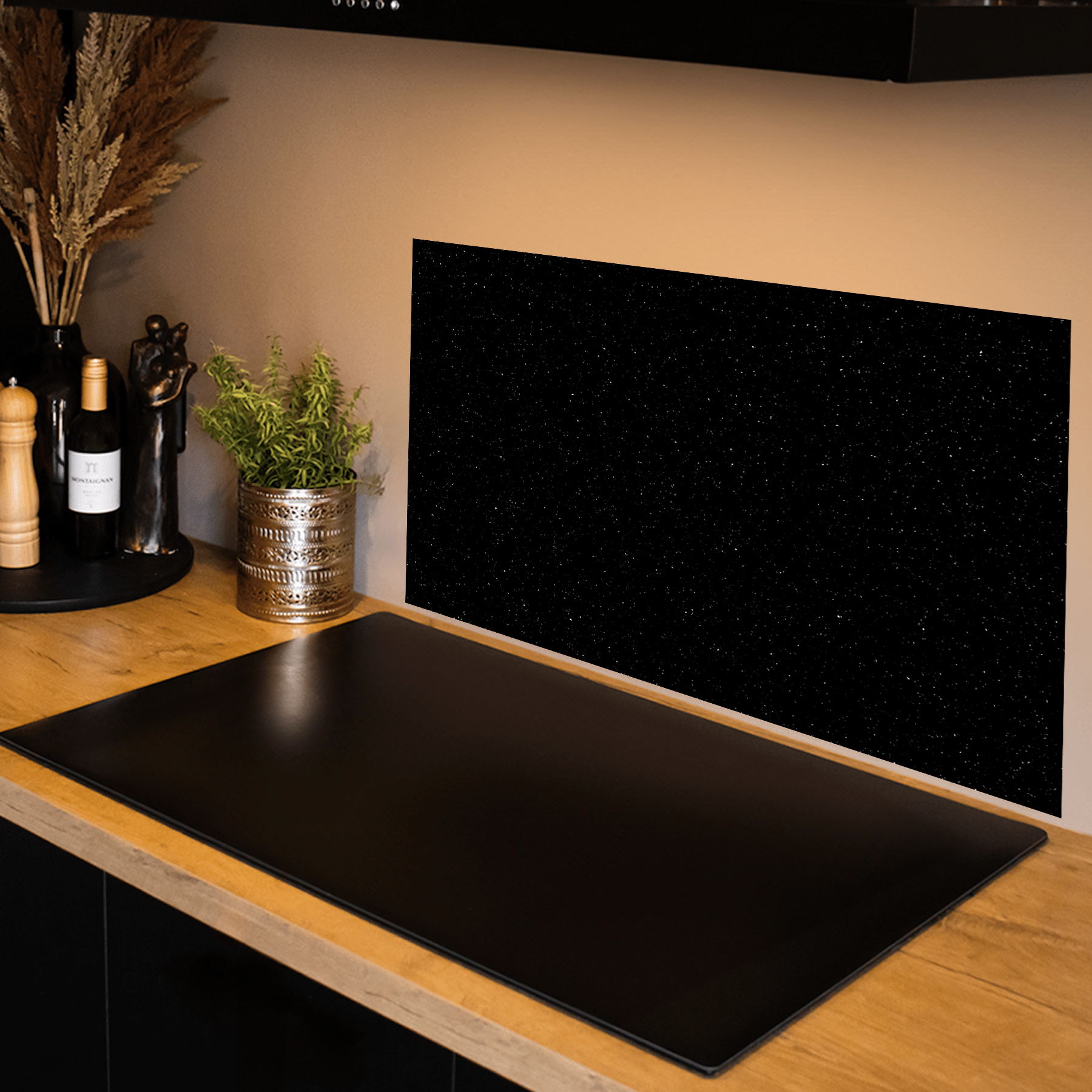 Keuken Spatscherm - Sterrenhemel - Zwart - Wit - keuken spatscherm
