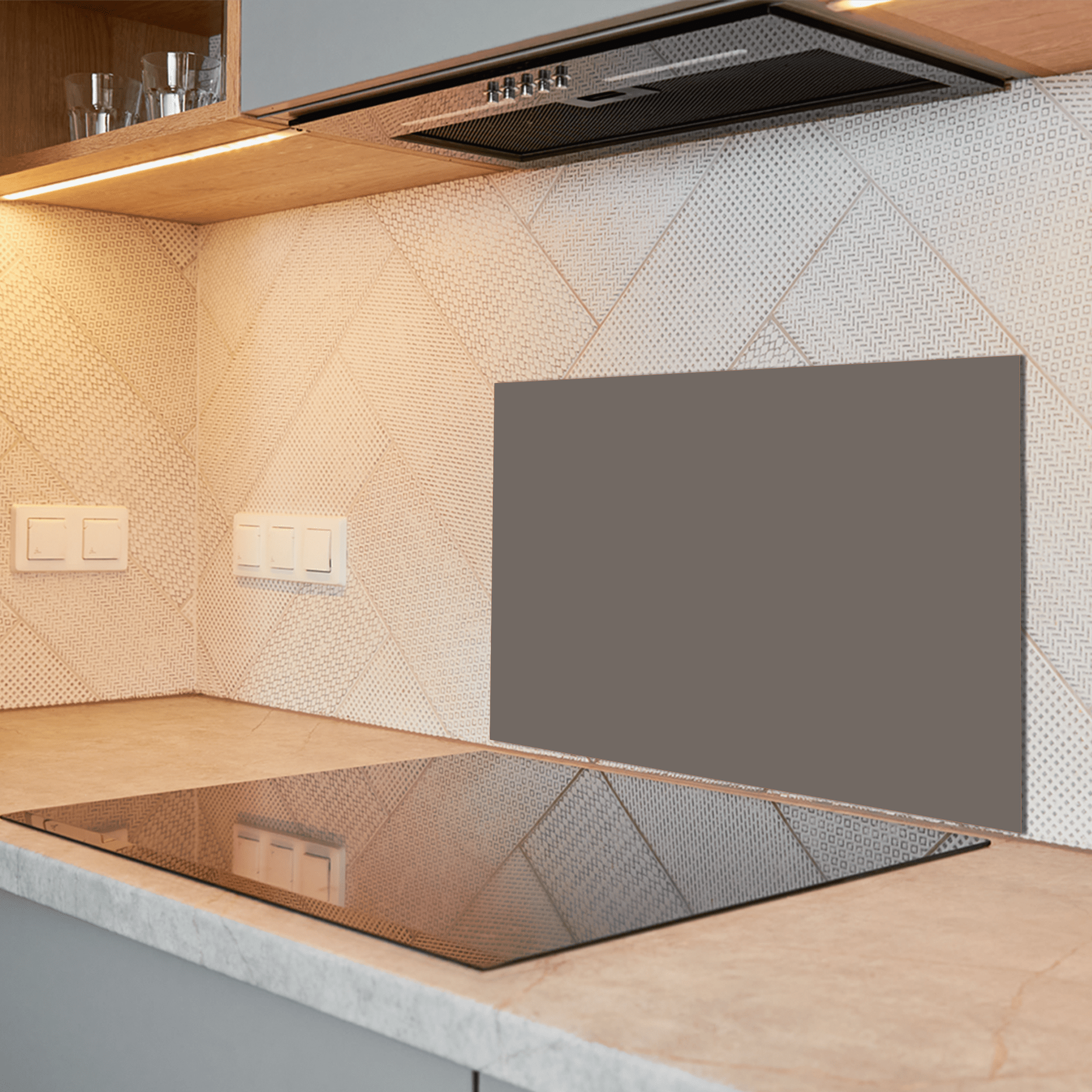 Keuken Spatscherm - Effen - Aardetinten - Taupe - keuken spatscherm